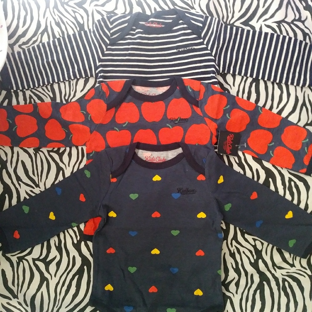 NWT!! set of 3 long sleeve onsies